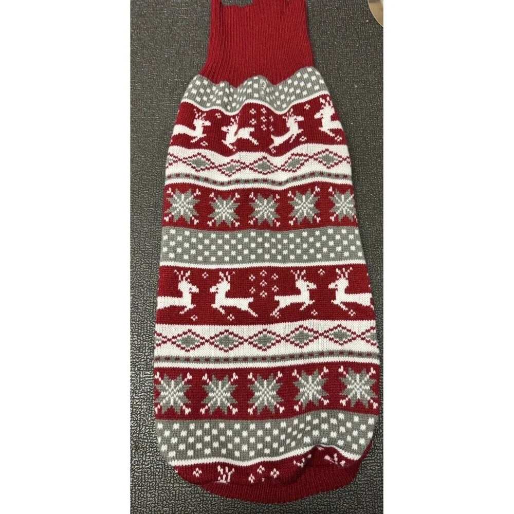 Dog Sweater Size Large Red and White Holiday Sweater Christmas